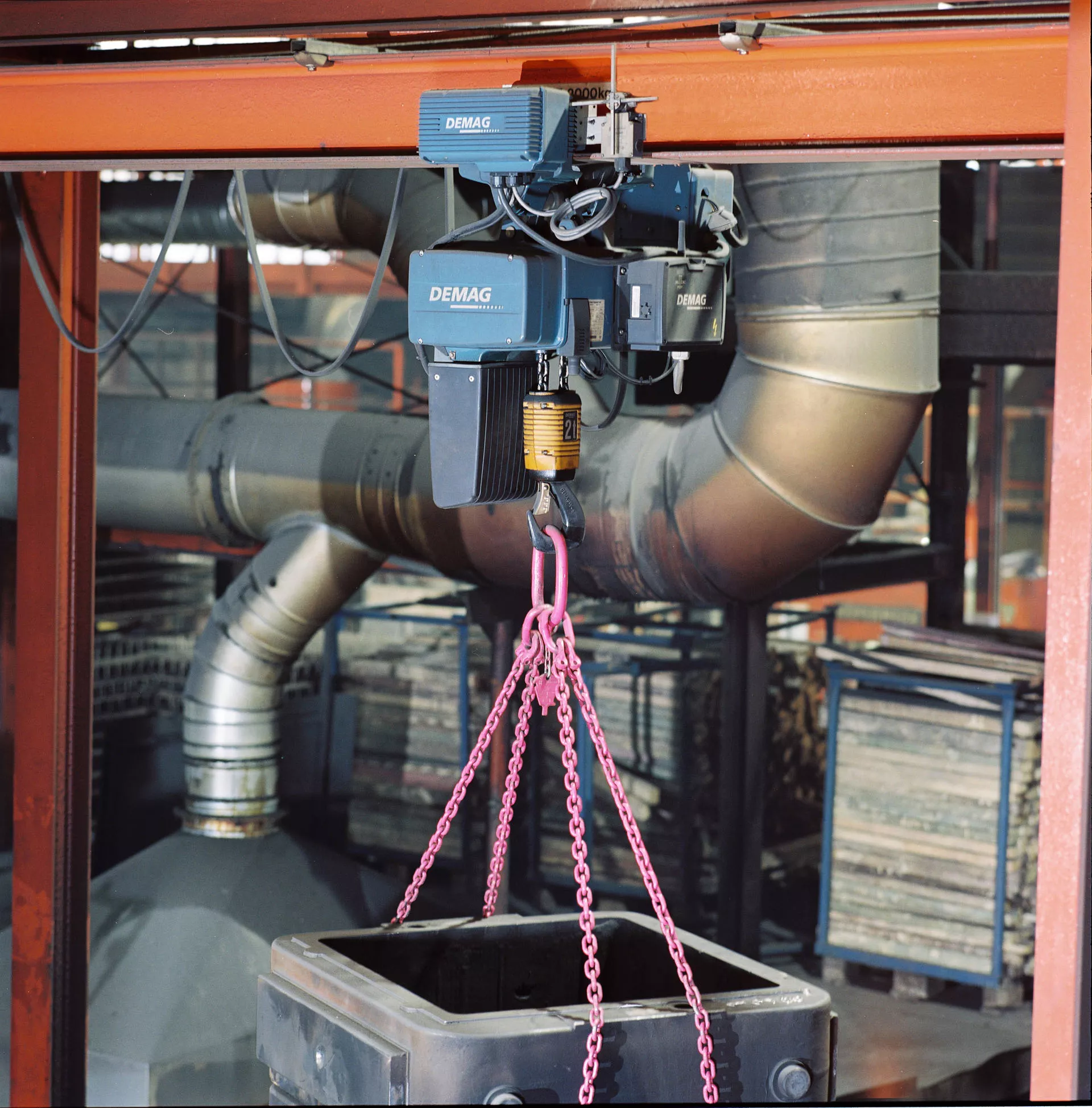 체인 호이스트용 주행 트롤리.