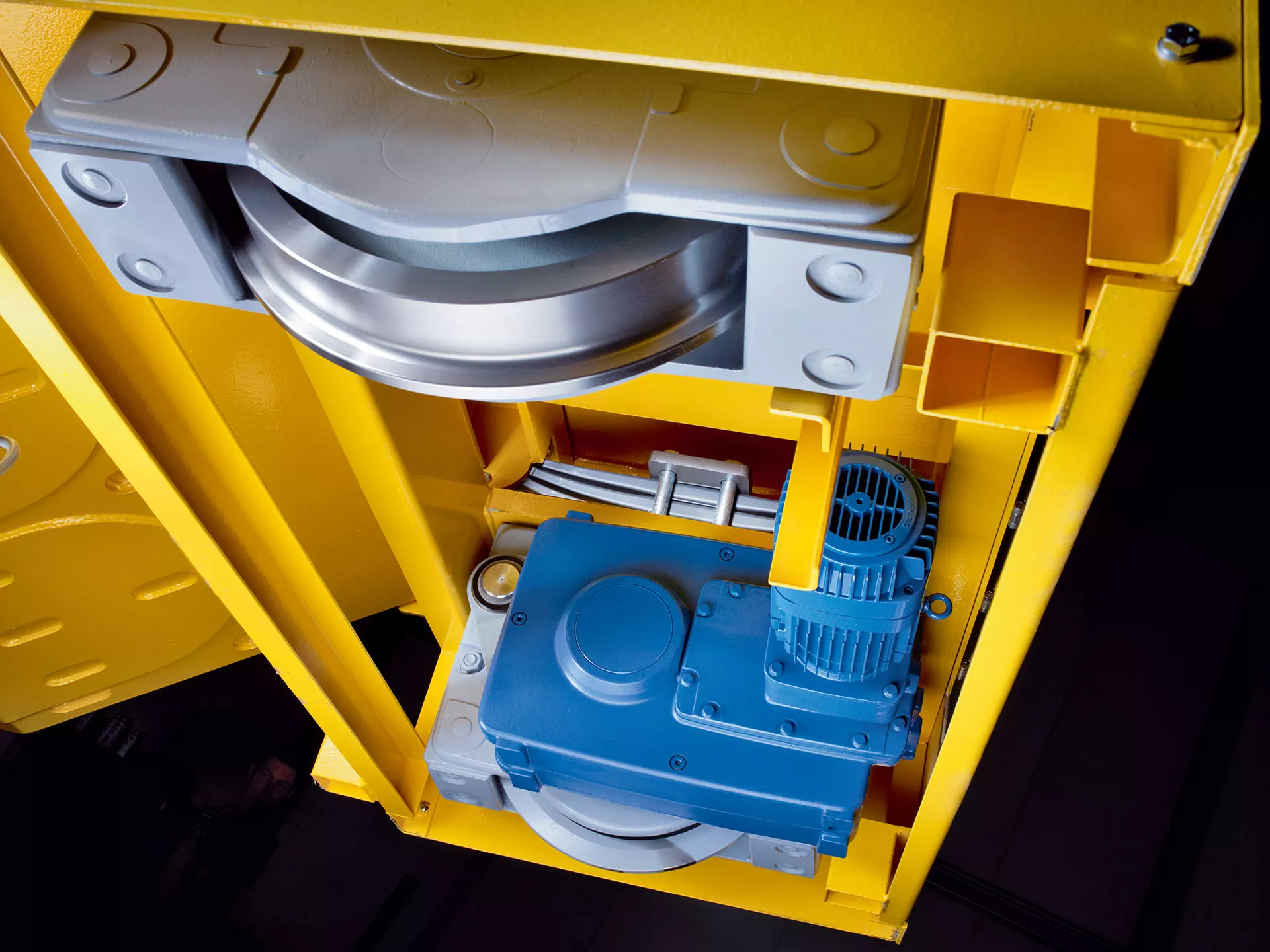 Offset geared motors.