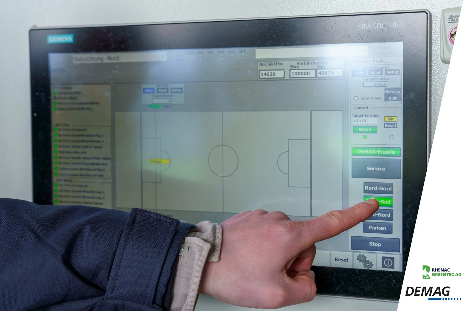 SCU와 연동되는 별도의 사용자 인터페이스(HMI) 화면